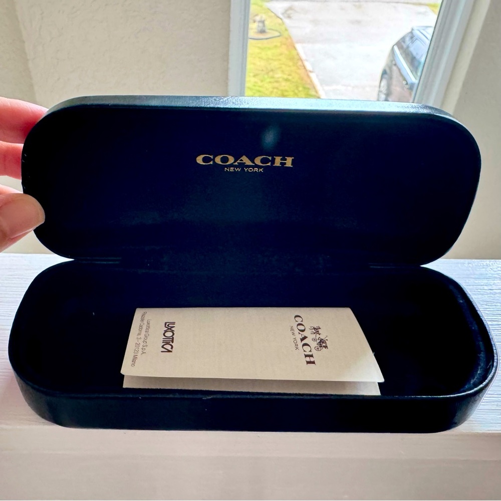 Coach Sunglasses & black Coach Case. Tortoiseshell w/Tan lens Gold embellishment